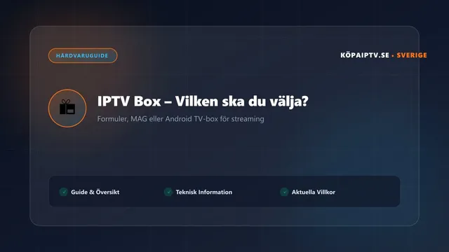 Jämförelse av IPTV boxar som Formuler och MAG