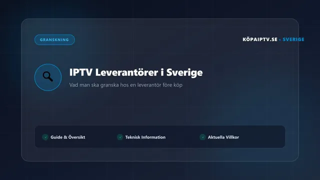 Granskning och kontroll av IPTV leverantörer i Sverige