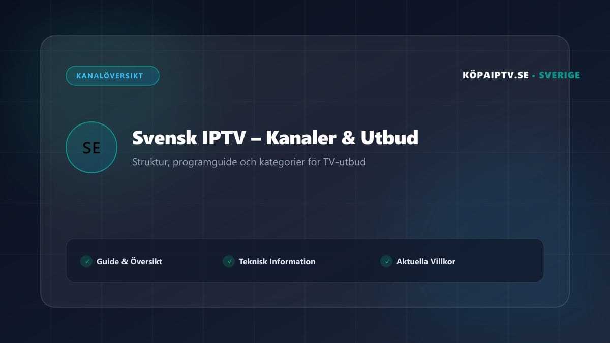 Svenskt och nordiskt TV-utbud med programguide