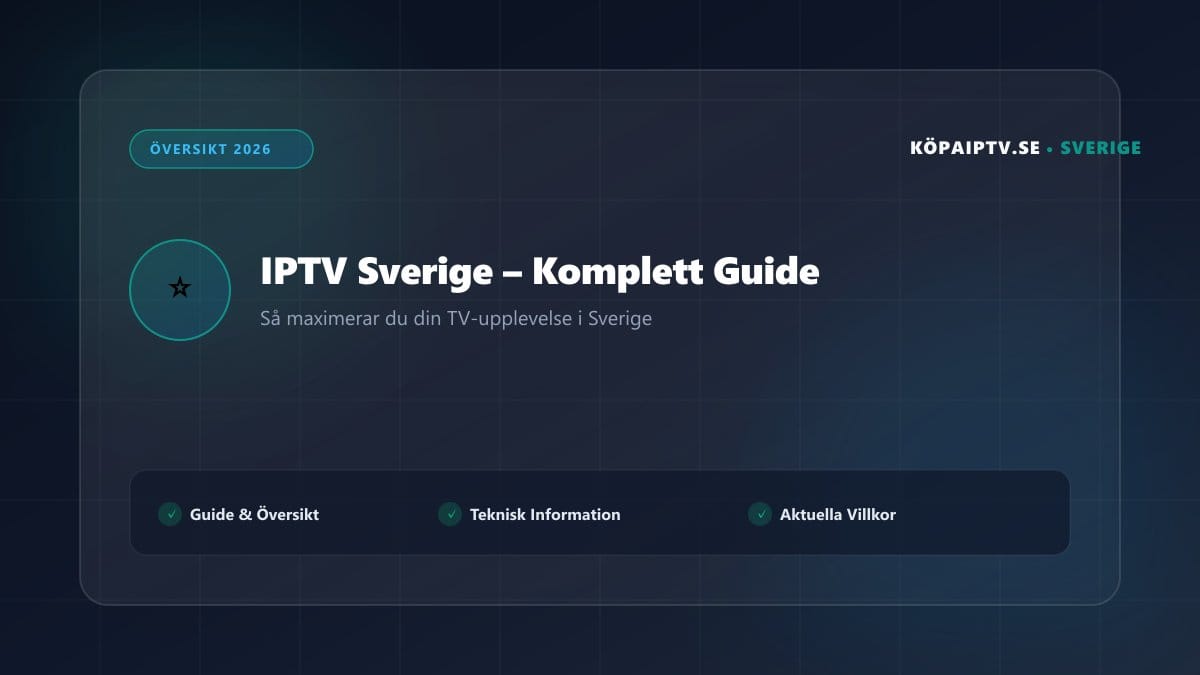 Internationella IPTV kanaler för Sverige och Norden