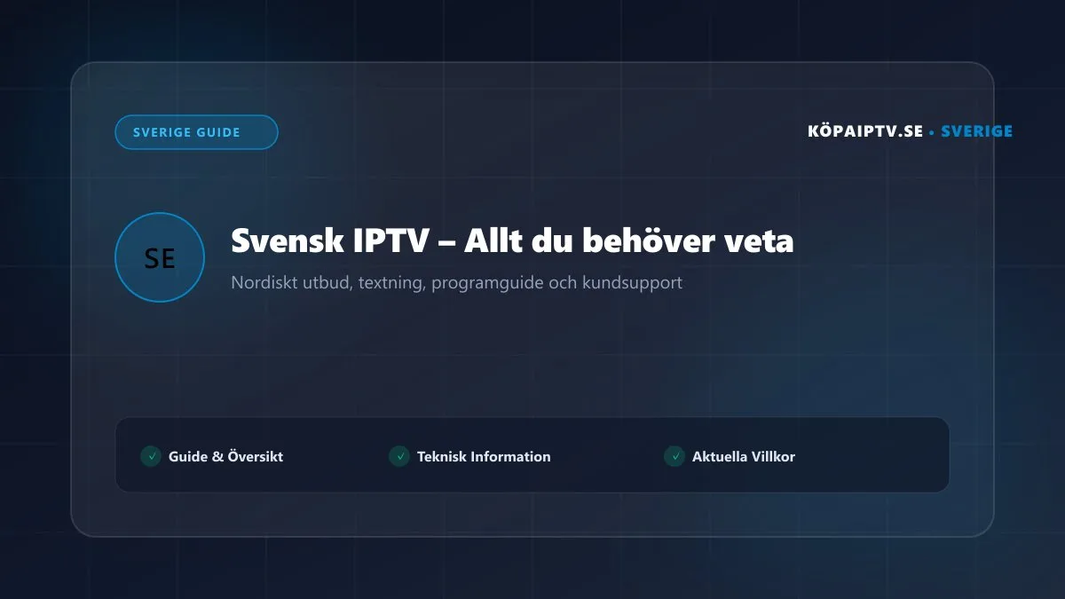 Svensk IPTV tjänst med nordiska kanaler och lokal infrastruktur