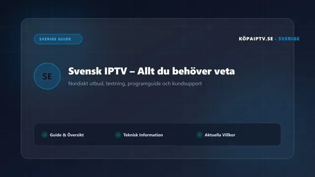 Svensk IPTV tjänst med nordiska kanaler och lokal infrastruktur