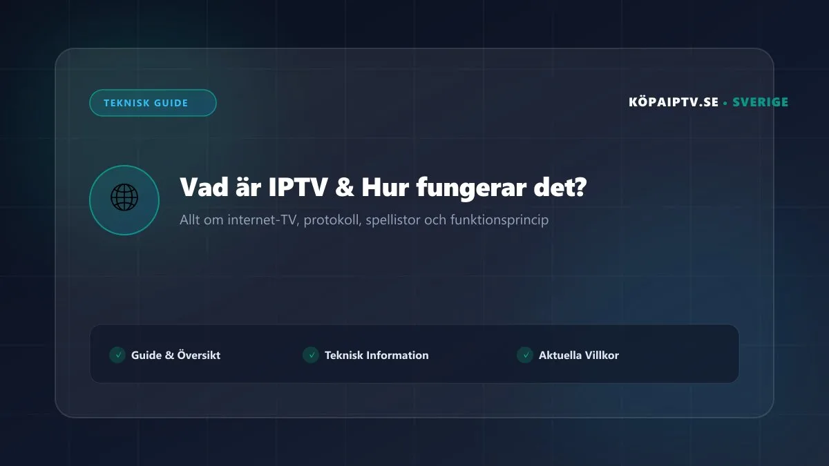Diagram som förklarar vad IPTV är och hur det fungerar över internet