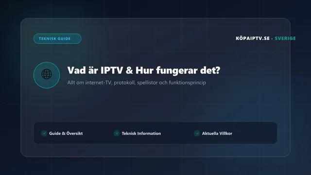 Diagram som förklarar vad IPTV är och hur det fungerar över internet